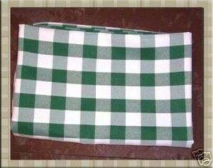 Green Checkered Tablecloth 72 x 72 Square New or 7 Check color choice 
