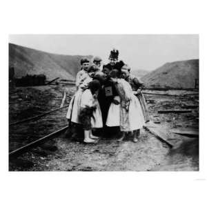  Children Looking at a Kodak Camera Photograph Premium 