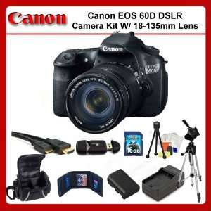 Camera Kit with 18 135mm Lens. Package Includes Canon EOS 60D, Canon 