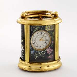   Preowned Tiffany & Co. Halcyon Days Enamels Table top Clock  