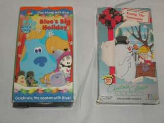   Christmas VHS Movies Frosty, Blues Clues, Rugrats, etc  