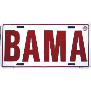  Bama (block letters) embossed metal auto tag Automotive