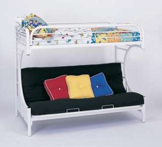 Style White Twin Over Full Futon Bunk Bed by Coaster  