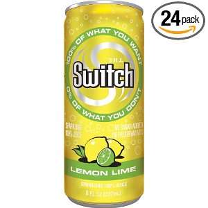 The Switch Sparkling Juice, Lemon Lime, 8 Ounce Cans (Pack of 24)