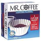 Mr. Coffee Basket Coffee Filters, 4 Cup, White Paper,