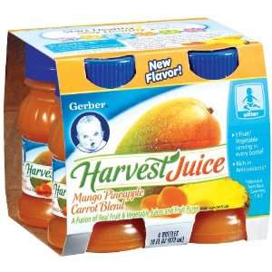 Gerber Harvest Juice, Mango Pineapple Carrot Blend, 4   4oz Bottle per 