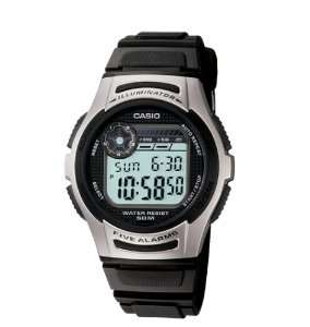   Casio Mens W213 1AVCF Basic Black and Silver Digital Watch Casio