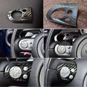 Carbon fiber 2pcs Mini cooper JCW steering wheel cover  