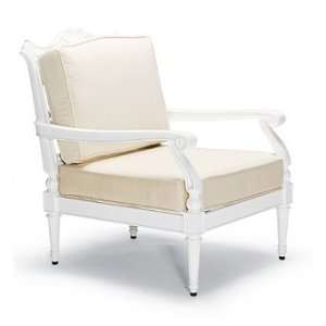  Glen Isle Outdoor Lounge Chair with Cushions in White 