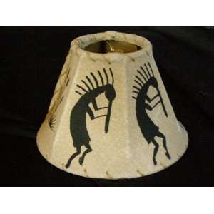  Painted Leather Chandelier Lamp Shade   Kokopelli 6