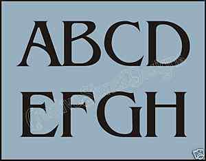 A19 STENCIL Custom Alphabet Caps 2.5 paint craft Signs  