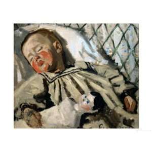  Jean Monet Sleeping, 1868 Giclee Poster Print by Claude 