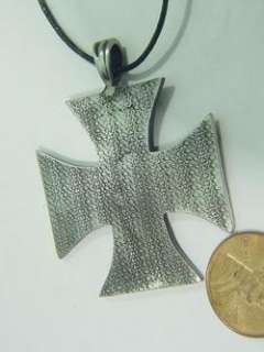 BUTW German Iron cross pewter pendant necklace 5004B  