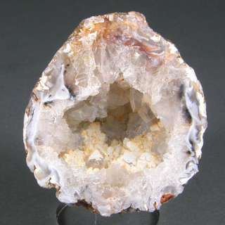 Agate Crystal Druze Geode Half with a Polished Face, AG114  