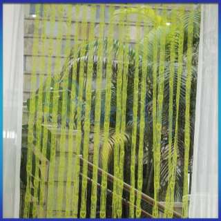 Green Fringe Door Window Panel Room Divider String Curtain Hearts 