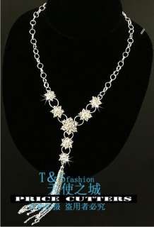 Rhinestone Floral Tassel New Necklaces Pendants  