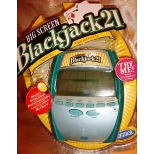 Big Screen Blackjack 21 Electronic Handheld Game With Lighted Screen 