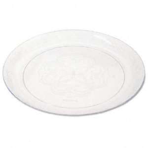 Tablemate® Plastic Dinnerware, Plates, 9 Diameter, Scroll, Clear, 25 