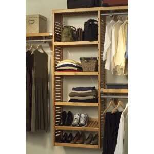 Closet System Adjustable Shelf Kit, 24Wx16D, HONEY MAPLE