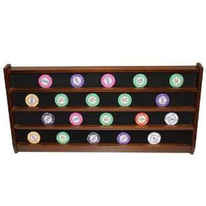  Poker Chip Walnut Display Rack   Fits up to 52 Chips 