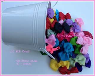 You Choose Colors 6 Small Classic Boutique Hair Bows Over 90 Colors 