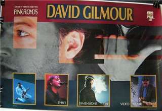 David Gilmour Three Dimensions Video Music Poster Rare  