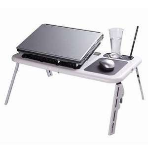   DESK FOLDABLE TABLE E TABLE BED WITH USB COOLING FANS STAND TV TRAY