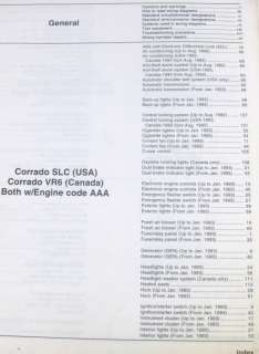 VW Corrado SLC   Passat 1993 Electrical Wiring Diagrams  