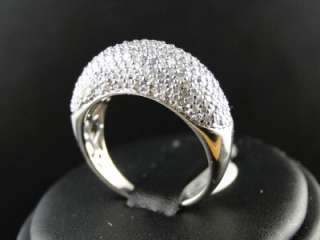   WHITE GOLD DIAMOND WEDDING 8 MM PAVE ROUND BAND DOME RING 1 CT  