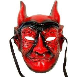   & Black Devil Costume Face Paper mache Carnival Mask Wall Decoration