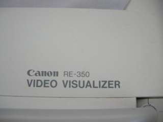 CANON RE 350 COLOR VIDEO VISUALIZER DOCUMENT CAMERA  
