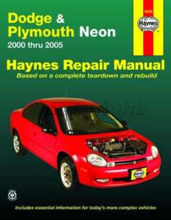 New Haynes Repair Manual Dodge Neon 2005 2004 2001 2003 2002 2000 