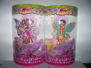 Winx ENCHANTIX STELLA & FLORA 11 Fairy DOLLS MIB, 2007  