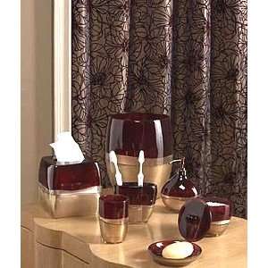  Croscill Fabric Shower Curtain Hibiscus Bronze