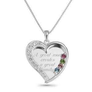  Personalized Sterling Silver Swing Heart Necklaces Gift Jewelry