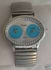 Xanadu Silver Crystal Dual 2 Zone Watch   Blue Face New