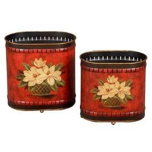  Metal Trash Can Magnolia Set Of 2