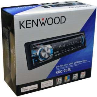 Kenwood KDC 352U Car Audio CD Player/Receiver AM/FM Stereo Front USB 