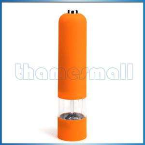 Electric Pepper Spice Salt Mill Grinder Muller Orange  
