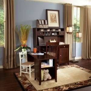   Small Space Office Collection Desk with Return and Hutch Office