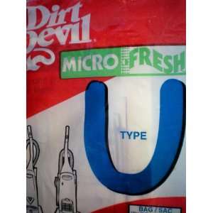 Dirt Devil Type U Microfresh Vacuum Cleaner Bags    Fits/SAdapte Aux 