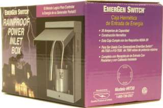   Electric EGSRT30 EmerGen Switch Power Inlet Box for 30 Amps Generator