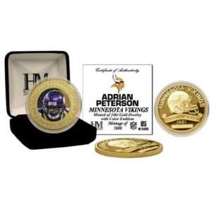 Adrian Peterson Gold and Color Coin
