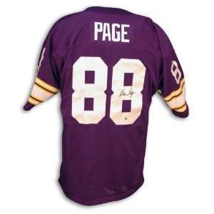 Alan Page Autographed Jersey   Throwback Purple