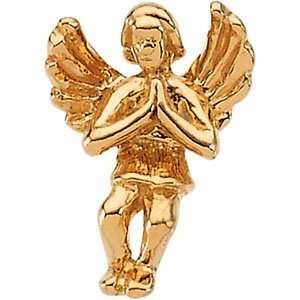  R16704 14Ky Gold 12X09Mm Praying Angel Lapel Pin Jewelry