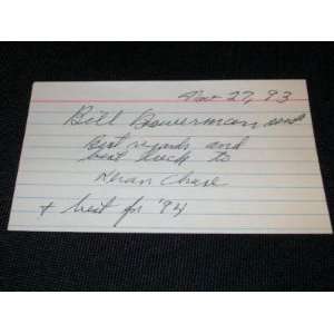  Nike Co Founder Bill Bowerman (d.99) Auto Signed Vintage 