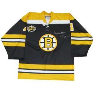 Bobby Orr Signed Authentic Black Bruins Inscribed Jersey