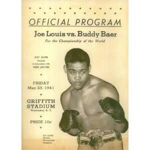    Boxing Joe Louis vs Buddy Baer Poster 1935