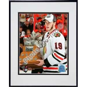 Jonathan Toews with the 2010 Conn Smythe Trophy (#25) Double Matted 8 