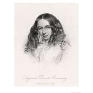  Elizabeth Barrett Browning Writer Giclee Poster Print by G 